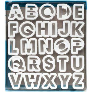 Ateco Alphabet Cookie Cutter Set,White 2-Inches